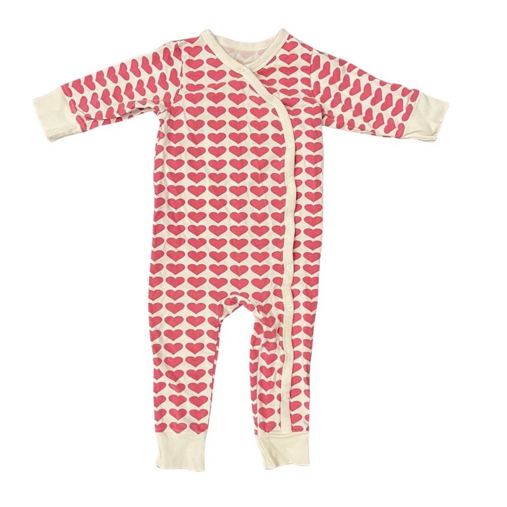 Pink Chicken Organic Romper Rapture Rose Hearts